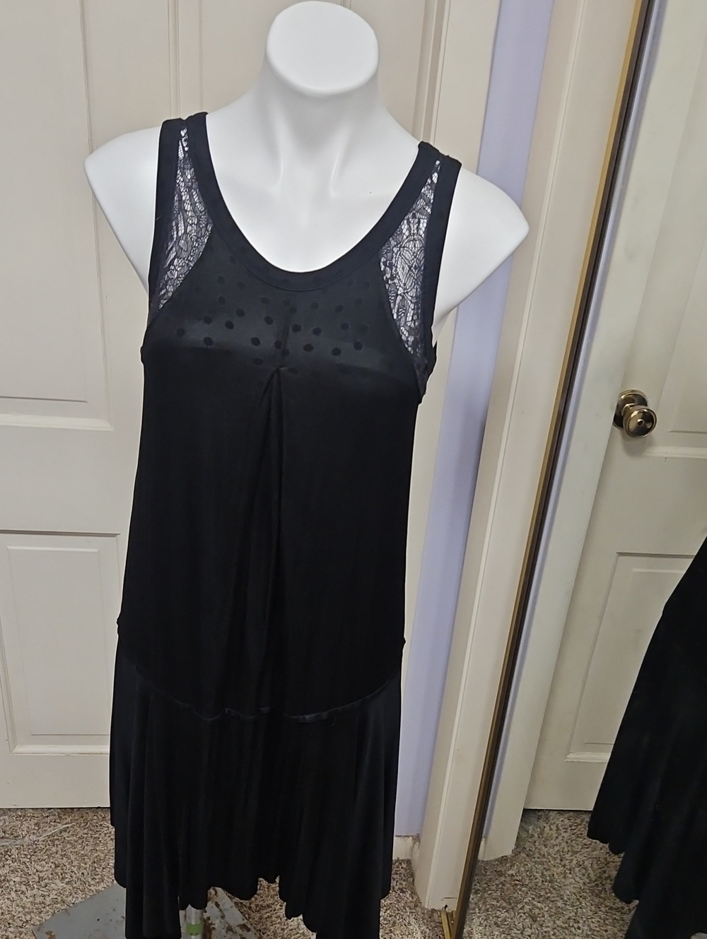 Free People Goth Witch Ready Or Classic Evening Black Lace Swing Dress